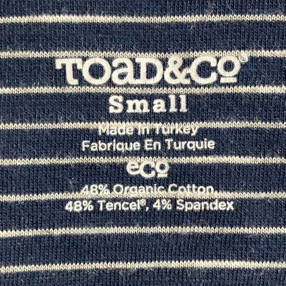 Toad & Co Skirt Womens S Navy Blue/White Moxie Striped Cotton Stretch Nautical - Picture 3 of 10